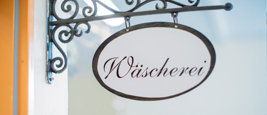 Wäscherei Schild